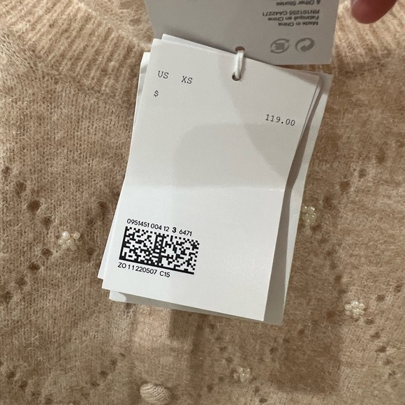 & other stories beaded pear cardigan NWT - Picture 2 of 6